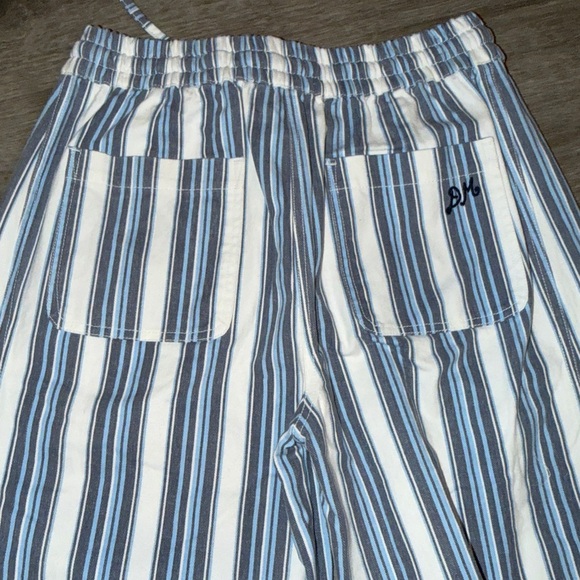 Damson Madder Women's Blue Felix Stripe Organic Cotton Drawstring Jeans - Picture 10 of 11